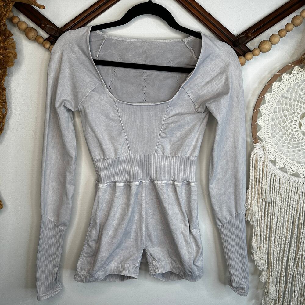 Free People Movement Good Karma Ice Gray Runsie One Piece